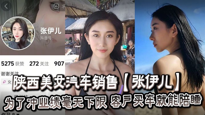 陕西美女汽车销售张伊儿为了冲业绩毫无下限客户买车就能陪睡